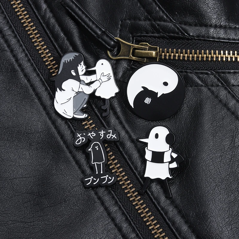 Graffiti Like Chick Enamel Pin Good Night Punpun Curability Anime Comic Brooch Lapel Backpack Badge Jewelry Gift For Fans Friend