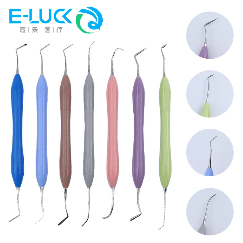 7Pcs Set Dental Composite Resin Filling Spatula Aesthetic Restoration Knife Dentistry Tool Kit