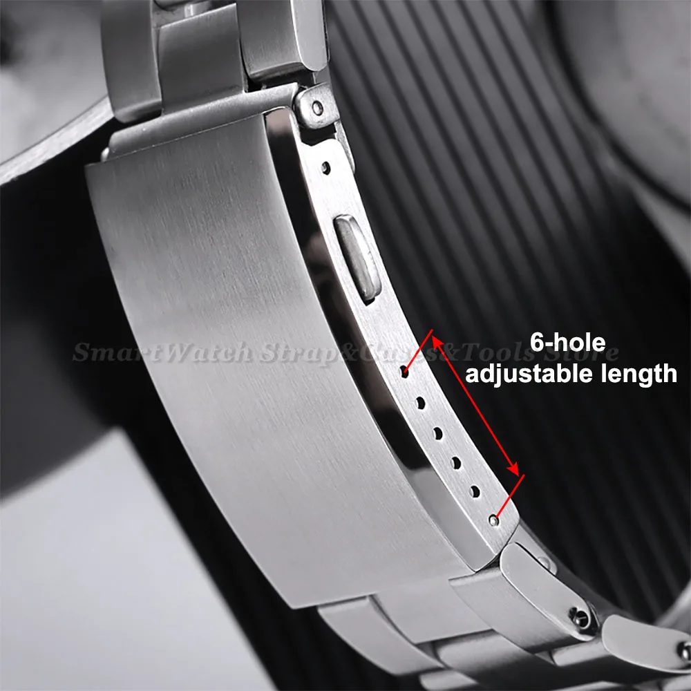 316L Solid Stainless Steel Watch Clasp 18/20/22mm Luxury Adjustable Folding Buckle Premium Metal Clasp Watch Repair Accessories image 3