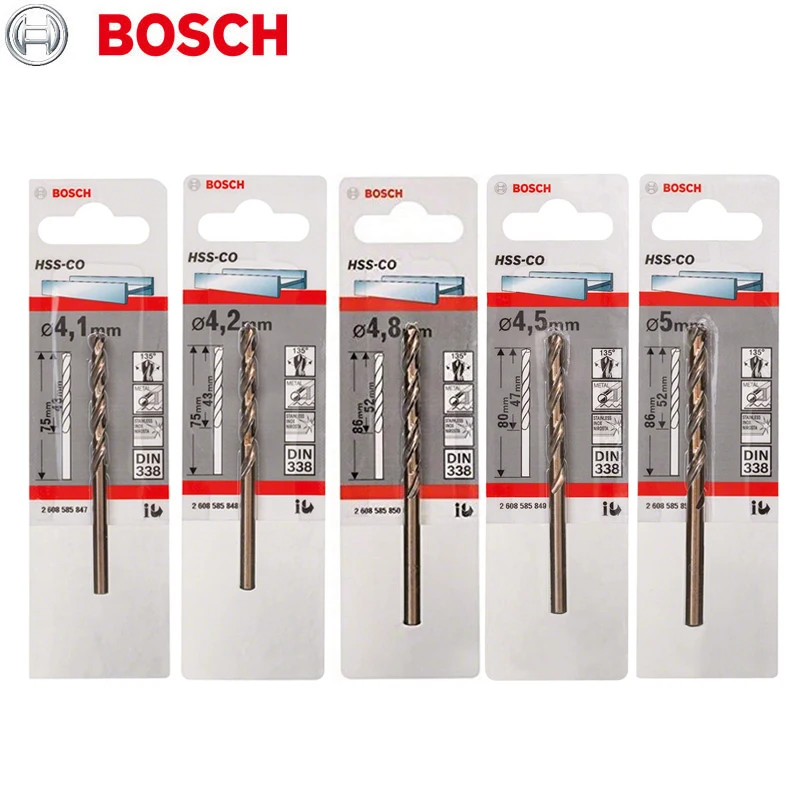 BOSCH Twist Drill Bit Set  For Carpentry Speciality Chisel Wall Drilling Wood Opening 4.1-5MM Metal Bit