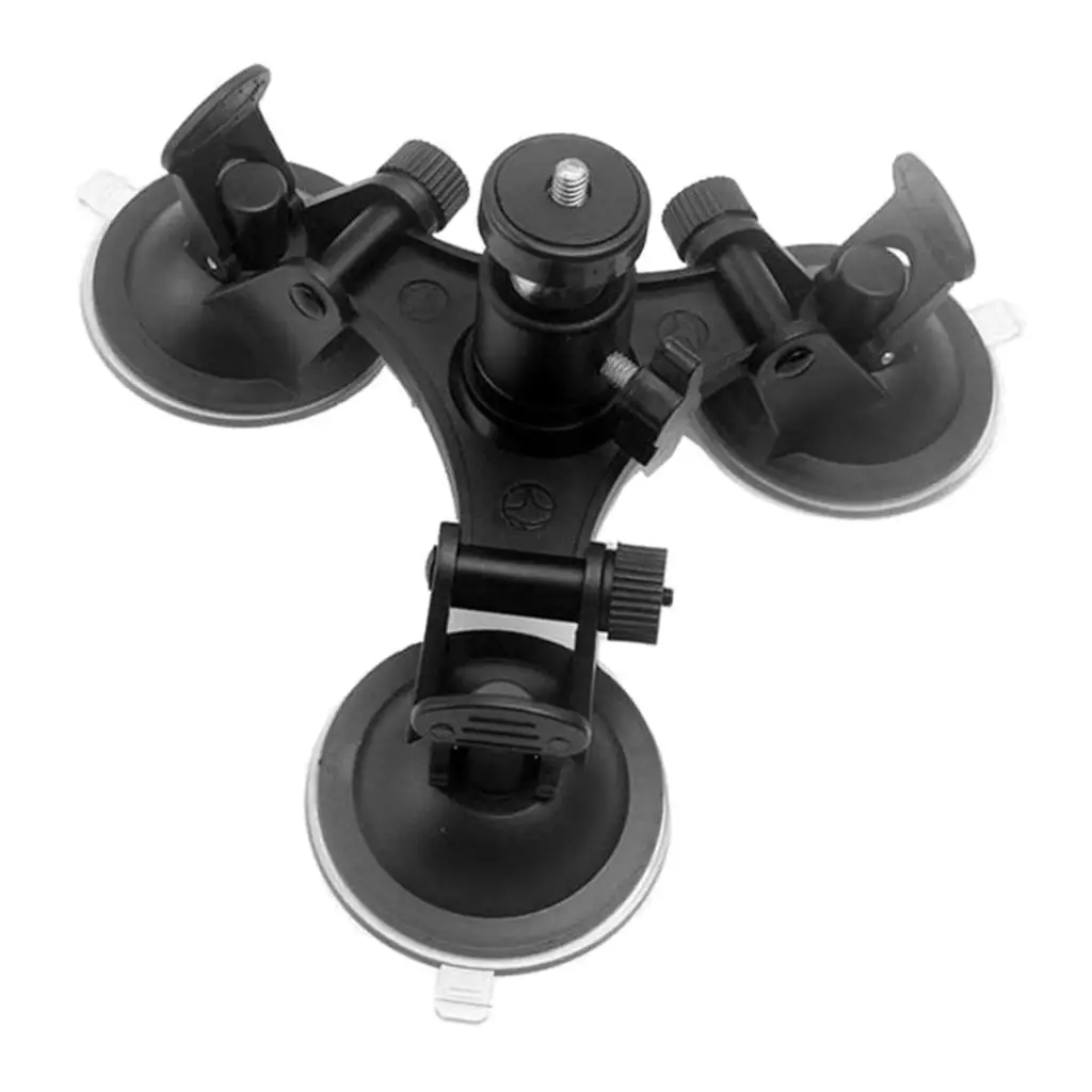 Car Vehicle Triple Suction Cup Mount Base Holder Stand Fits for Camera