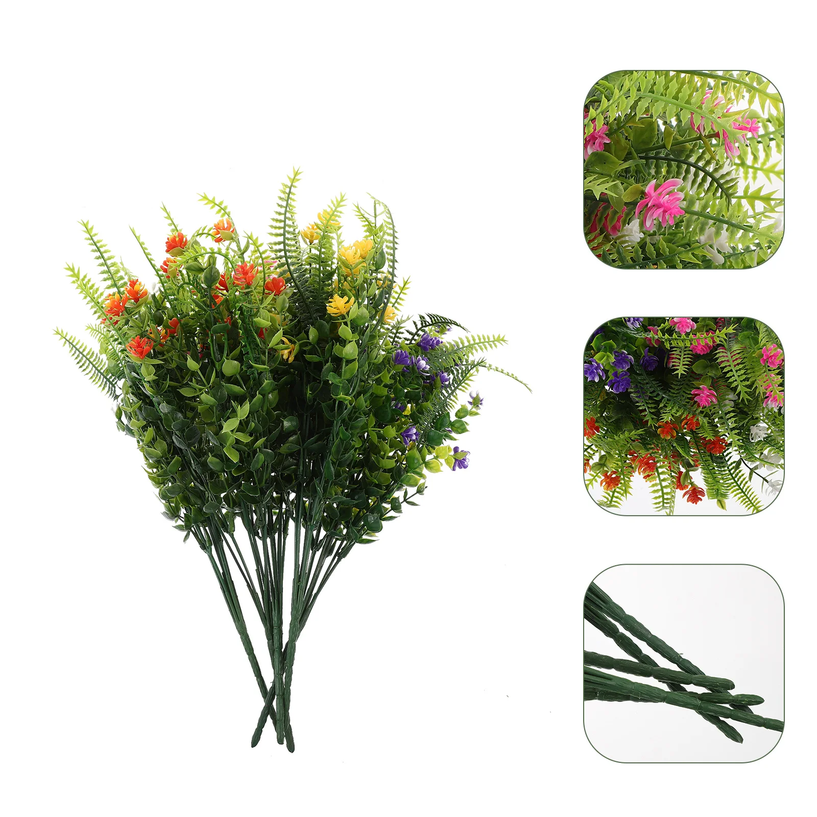 

5pcs Artificial Flower Bouquet Simulation Flowers For Wedding Decor Home Office Table Centerpiece Plastic Floral Arrangement