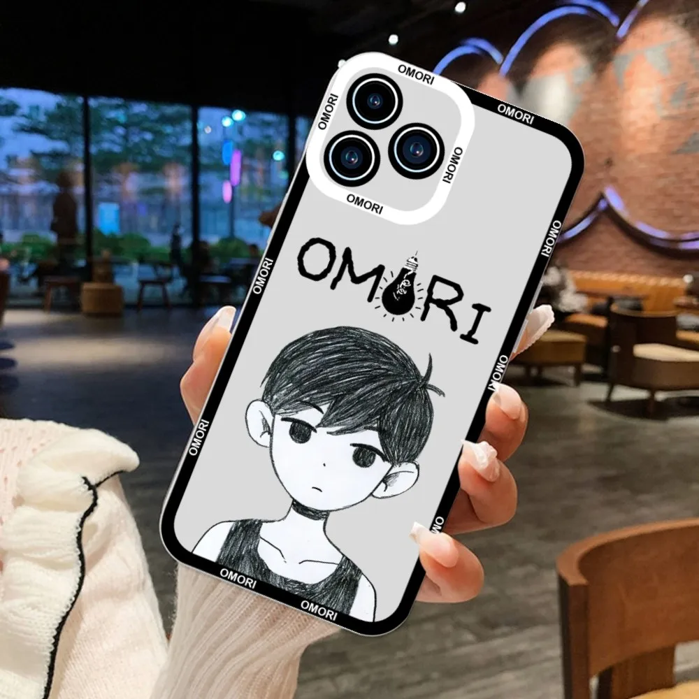 Cute Cartoon Omori Game Phone Case For iPhone 11 12 Mini 13 14 15Pro Max Transparent Shell