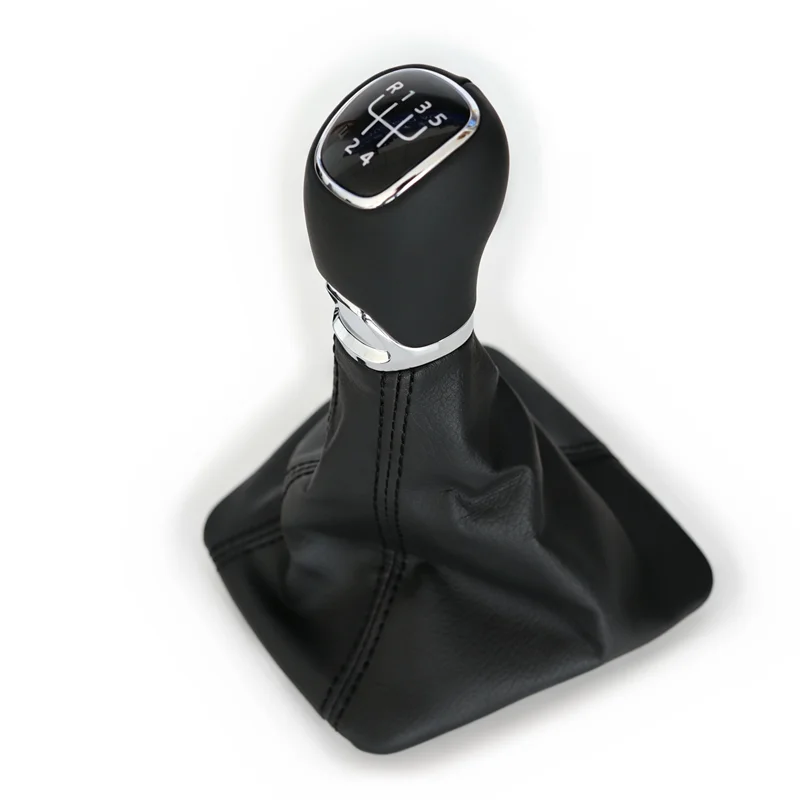 Car Leather 56Speed Gear Shift Knob Gaiter Boot Cover For Skoda Octavia 2 A5 MK2 II Combi Yeti Stick Lever Change Knob Pen Arm