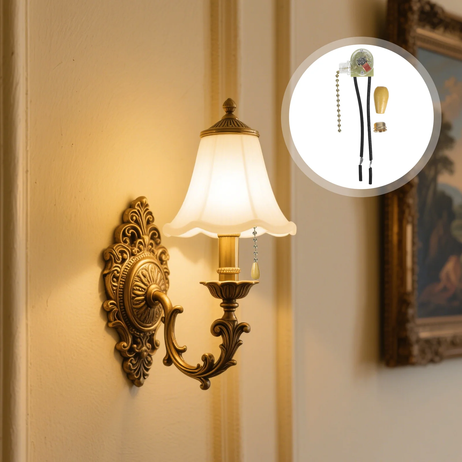 

3 шт., переключатель-цепочка для потолочного светильника, настенного светильника, шкафа, светильника для ванной комнаты, замена пластикового шнура, подвесной светильник для управления