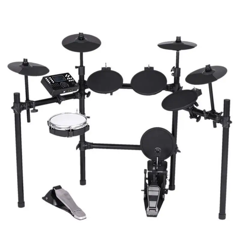 

Electric drum kit, drum kit for children, beginners, home mesh electronic drum beating, mesh leather five drums and four cymbals