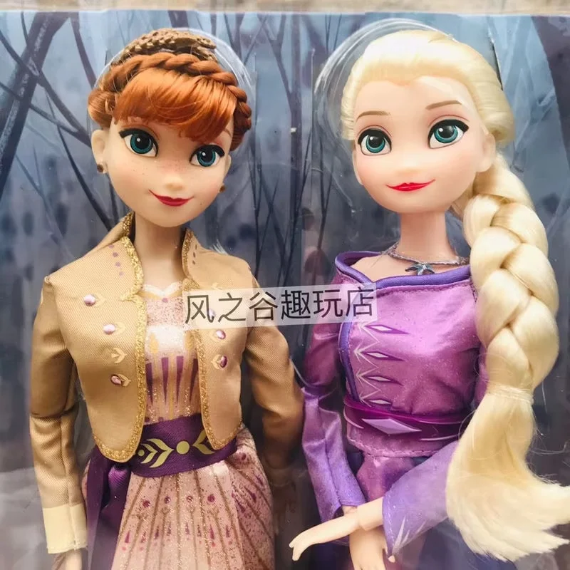 Original Disney Frozen 2 Elsa Anna Figure Princess Doll Toys Snow Queen Children Girls Clothes For Doll Children Christmas Gift