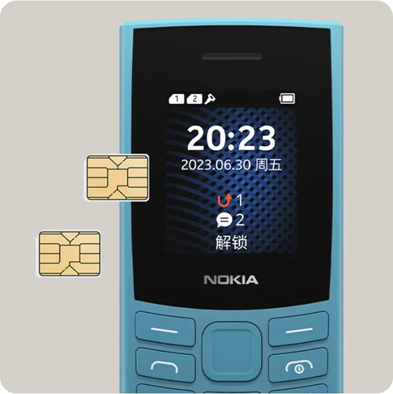 Nokia 105 4G 2023 Функция телефона Dual SIM Bluetooth 5,0 1450 мАч Многоязычный аккумулятор Иврит Клавиатура Доступен б/у телефон