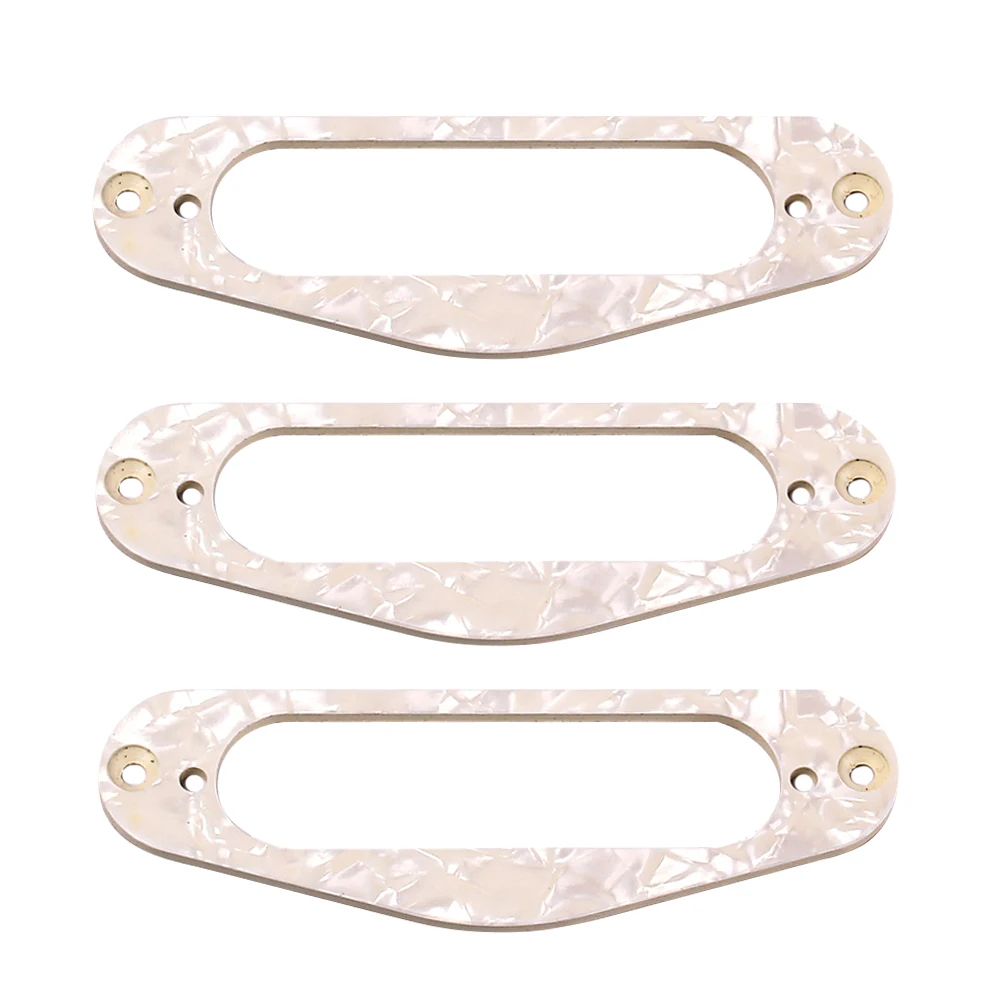 

3 Pcs Vibration Pickup Box Mounting Ring Single Coil Humbucker Guitar Frame Beige