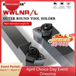 1pc WWLNR2020 WWLNR2525  WWLNR3232 External Turning Tool Holder WNMG Carbide Inserts WWLNR Lathe Bar CNC Cutting Tools Set