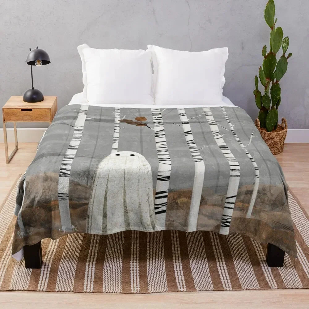 Mushroom forest Throw Blanket Winter beds Luxury Thicken Flannel Hair Blankets