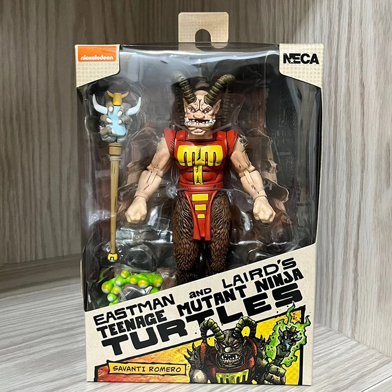 NECA 54333 Teenage Mutant Ninja Turtle Action Figure Savanti Romero Figuras Toys Anime 7-Inch PVC Collection Model Original Gift