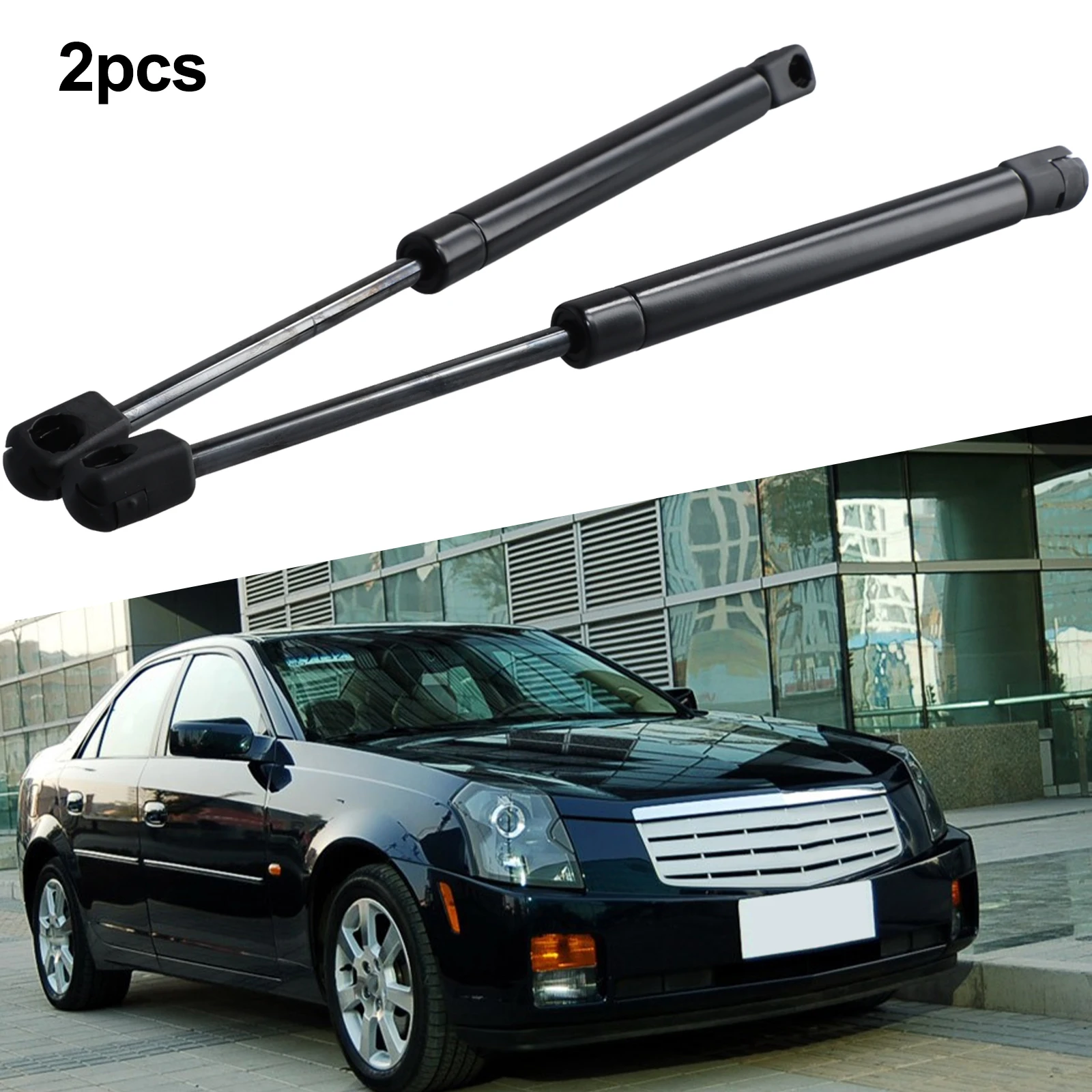 Black 330mm Rear Lifting Trunk Gas Struts Supports For Cadillac CTS 2008-2013 Accessories Metal Useful Black 330mm