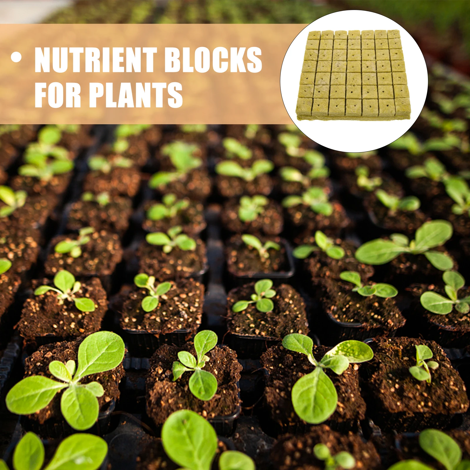 

98pcs Seedling Cubes 40x40x40mm Hydroponic Growing Medium Coconut Coir Plugs Plant Sprouting Germination Gardening Supplies