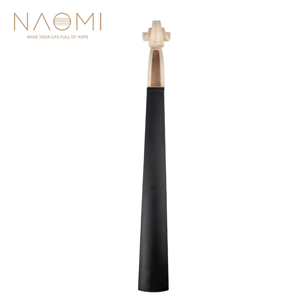 NAOMI 4/4 Violin Neck Ebony Fingerboard DIY Kit W/ Carved Scroll Violin Parts &  Accessories New