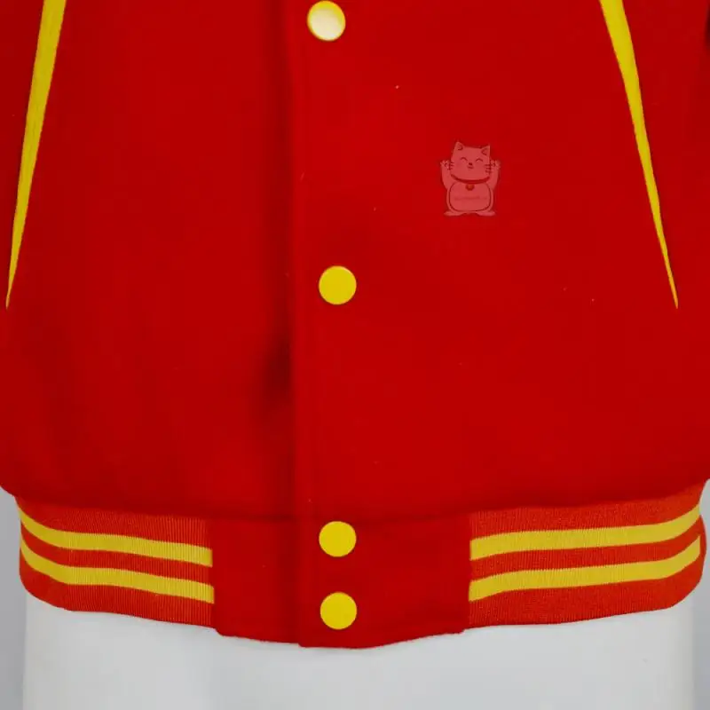 World's number one dance king Michael Jackson cosplay top school team jacket red and yellow block baseball jacket retro idol - view 6