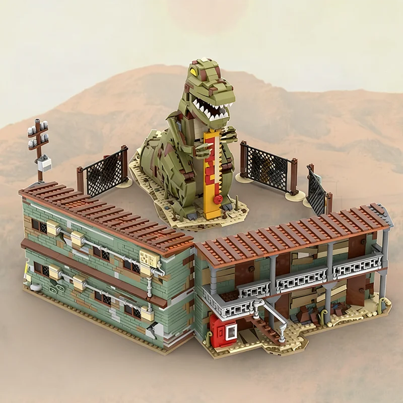 3114PCS MOC Modelo Creativo Fallout New Vegas Novac Motel Dinky, Bloques de Construcción para Montar, Bloques de Construcción para Exhibición, Regalo de Cumpleaños