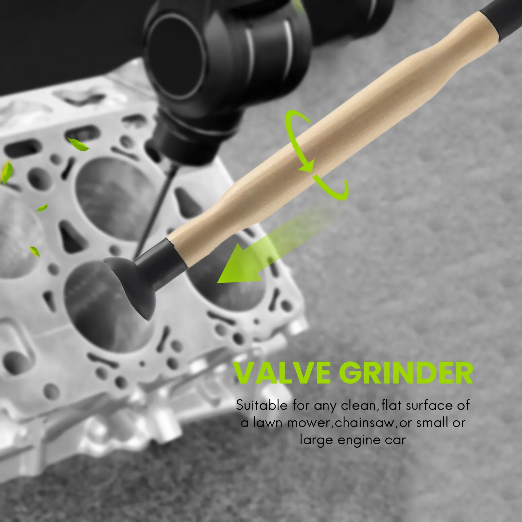 

ABNF! Набор шлифовальных инструментов для ручного притирки клапана, набор из 2 предметов, двухсторонняя присоска, притирочная палочка, 1-1/8 дюйма, 1/3/8 дюйма, 5/8 дюйма, 3/16 дюйма