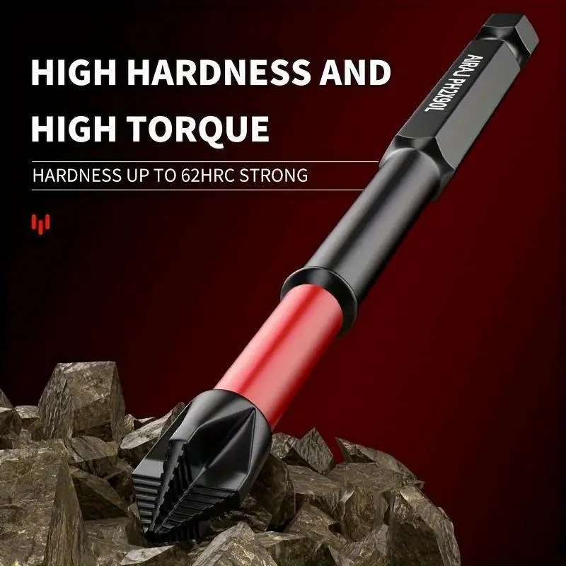 Magnetic Non-Slip Drill Bit Set S2 Steel Crosshead & Impact Bits Compatible with Electric/Hand Drivers 3/5/6/12PCS Options