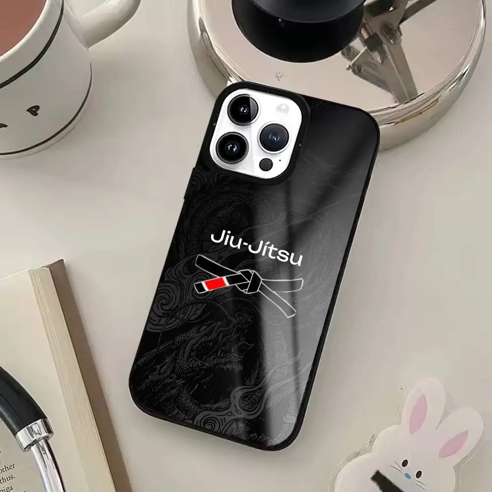 BJJ brasileño Jiu Jitsu funda de teléfono con carga inalámbrica magnética para iPhone11/12/13/14/15/16/17pro Max Compatible con modelos más