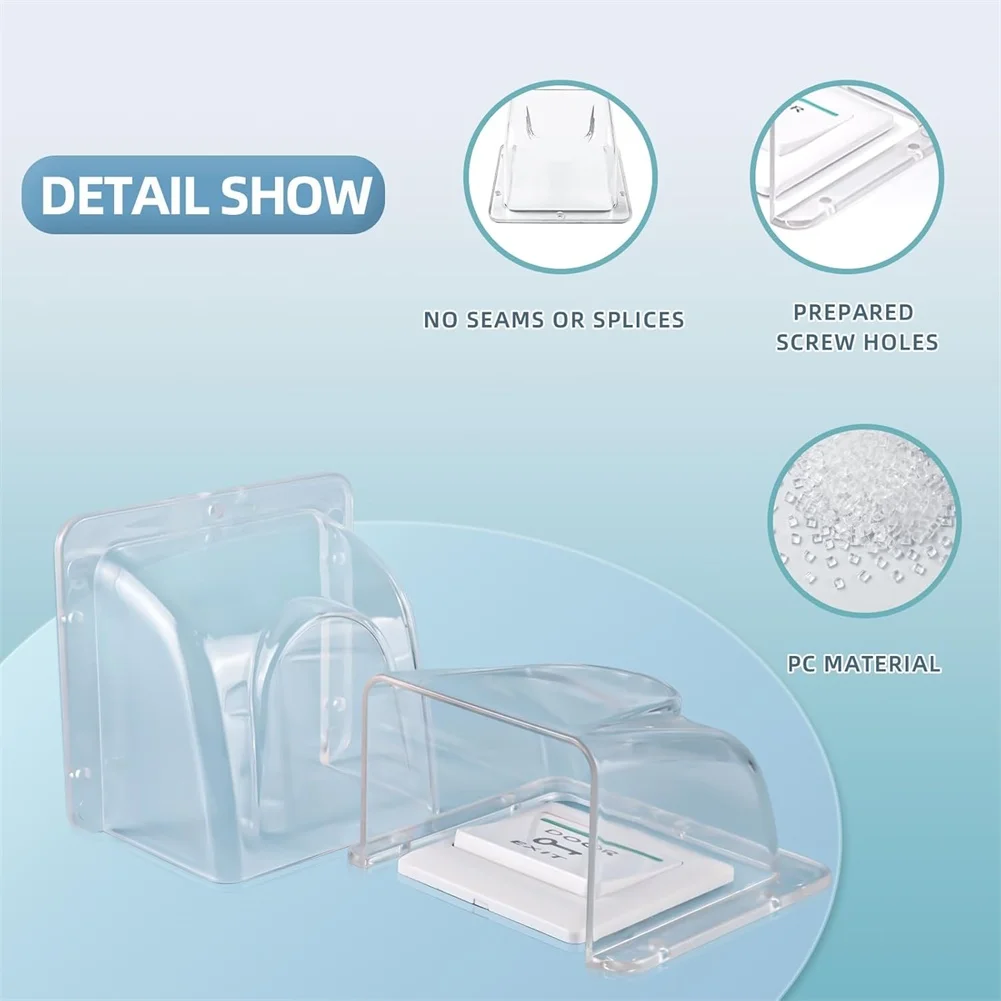 Clear Polycarbonate Rain Cover for FOR Doorbell Card and Entry Management System to Support All-Weather Usability