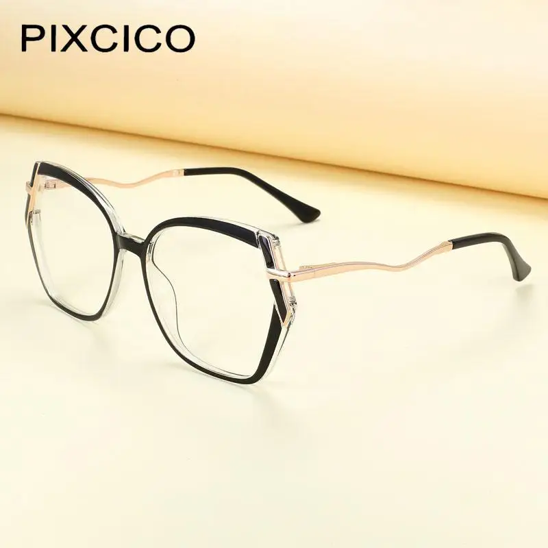 R56458 Metal Large Size Reading Glasses +1.00 +2.00 +3.00 Fashion Irregularity Frame Presbyopic Glasses Prescription Glasses image 5