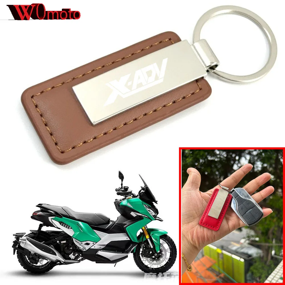 

2025 New Motorcycle Keyring Zinc Alloy PU Leather Keychain For HONDA X ADV 750 X-ADV 2017-2025 2024 2023 XADV Accessories