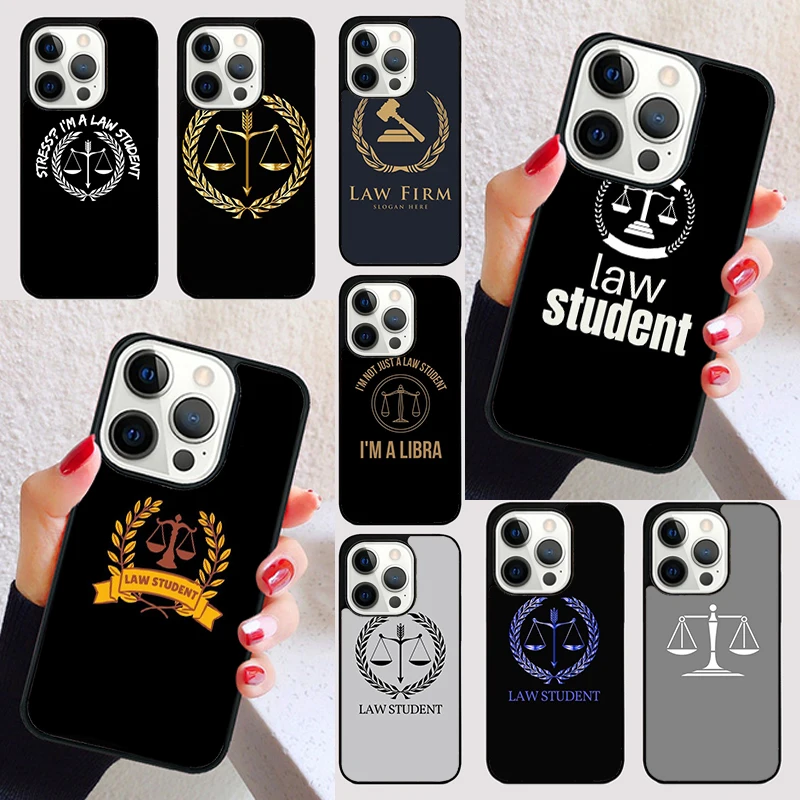 Law Student Lawyer Judge cover For iPhone 15 16 13 12 11 14 Pro Max Mini Max SE 2020 7 8 6S Plus Phone Case