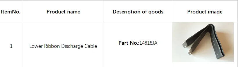 

14618JA Lower Ribbon Discharge Cable for AQ300/AQ300L (LPW325) Wire EDM Machine