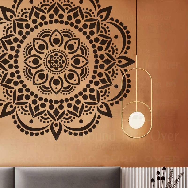 70cm - 110cm Stencil For Painting Decor Wall Decorative Template Furniture Makers Brick Large Mandala Big Round Flower S442