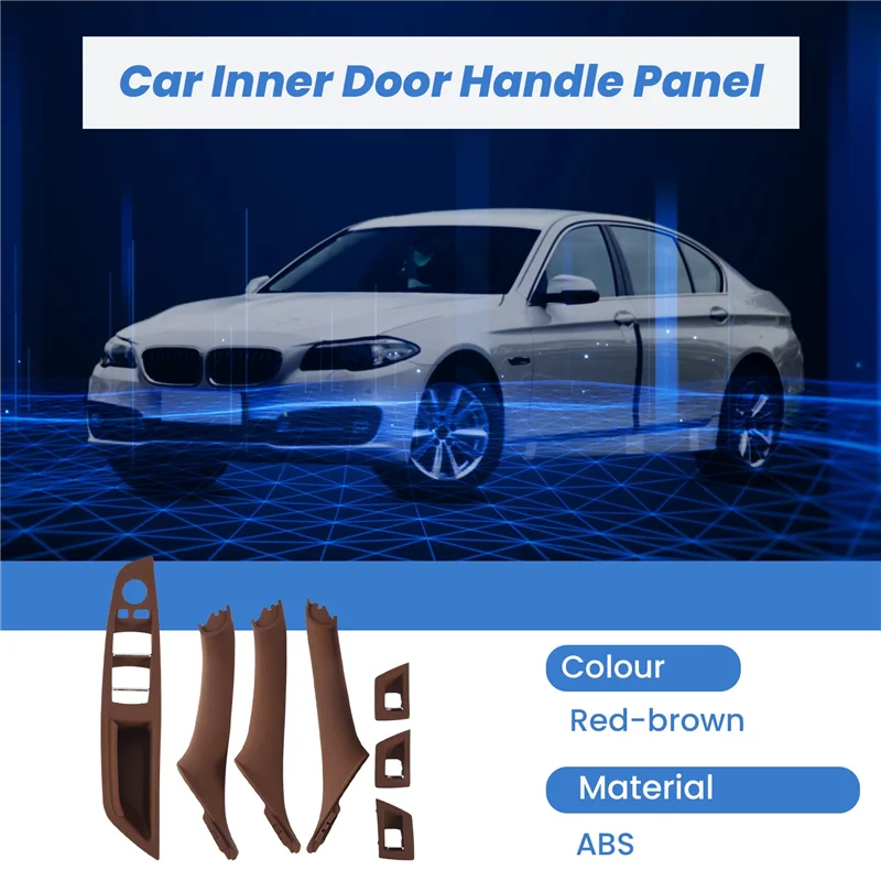 

RHD Car Interior Door Handle Inner Door Panel Pull Trim Cover For -Bmw 5 Serie F10 F11 520 525 RHD