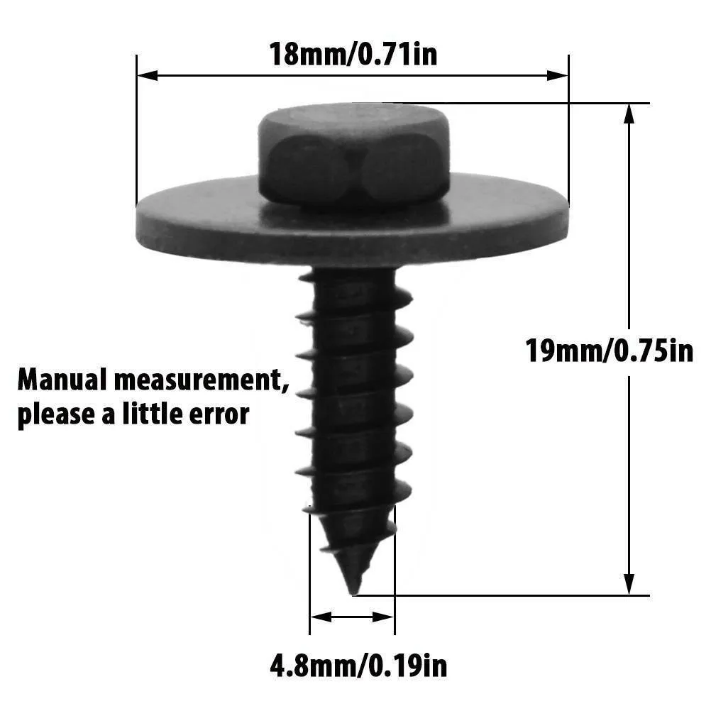 Parts Hex Head Screws Replacement Retainers Underbody Shields Accessories Anti-corrosion For Bumper Engine Useful