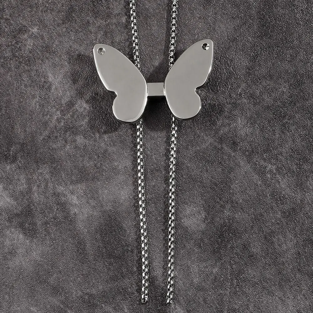 Verstellbare Taillen kette neue Schmetterling Blume Silber Metall Halskette einfach 2 in 1 dünnen Gürtel Frauen