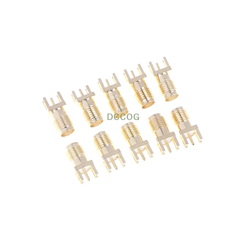 10 Pcs Solder PCB Board Edge Mount Adapter  Female Jack Adapter SMA Female Base Socket Jack