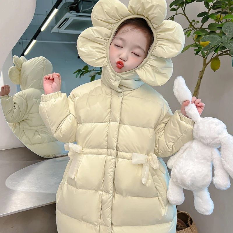 Winter Jacket for Girls Kids Hooded Parka Cute Long Coat For Baby Puffer Jacket  Down Jacket For Girls Coats Children Jackets