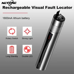 NETONE Visual Fault Locator Rechargeable 30KM Lithium Battery Laser Pen FC SC ST Fiber Optic Tester Pen