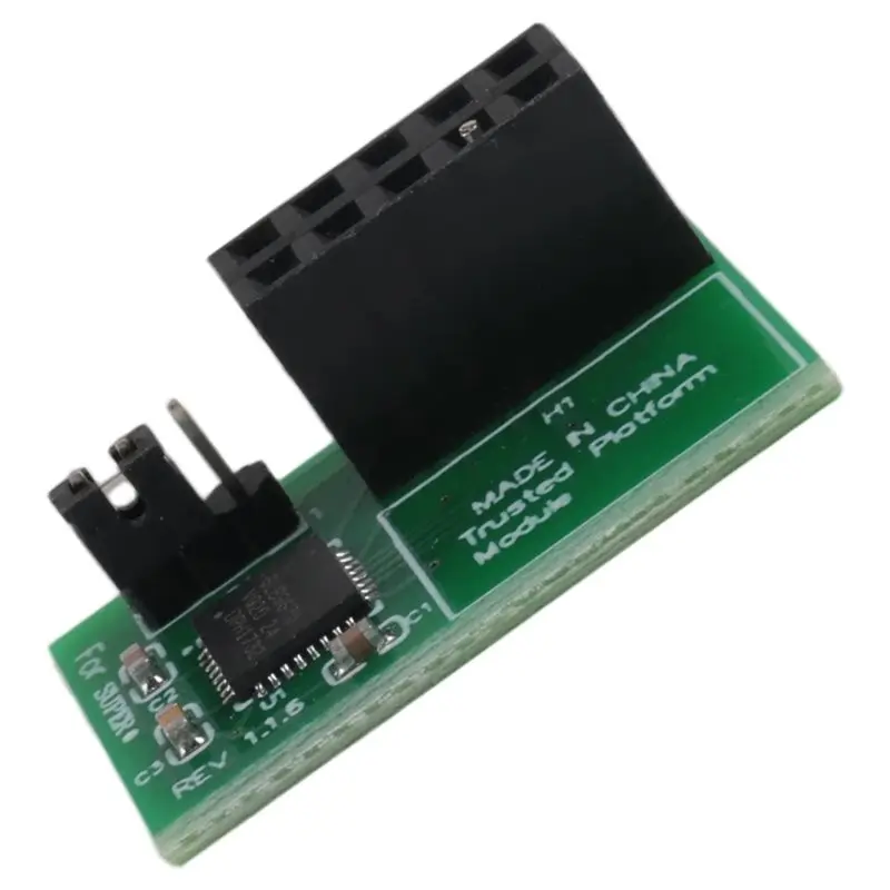 BMBY-1 PC 10 Pin SPI TPM 2.0 Module Green Module TPM 2.0 Module Trusted Platform For Supermicro AOM-TPM-9670H