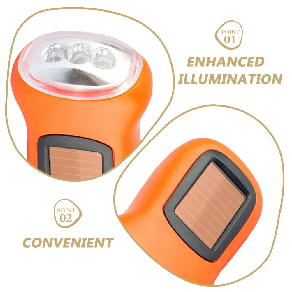Solar Power Flashlight Ultra Bright LED Handcrank Camping Lights Portable Emergency Torch Abs Material Shake Charge Led Lighting