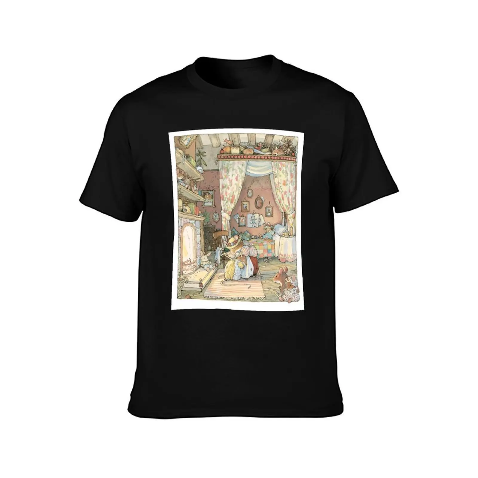 Lady Woodmouse gets Primrose ready for bed T-Shirt Basic Tee Shirt for Everyday Outfit T-Shirt