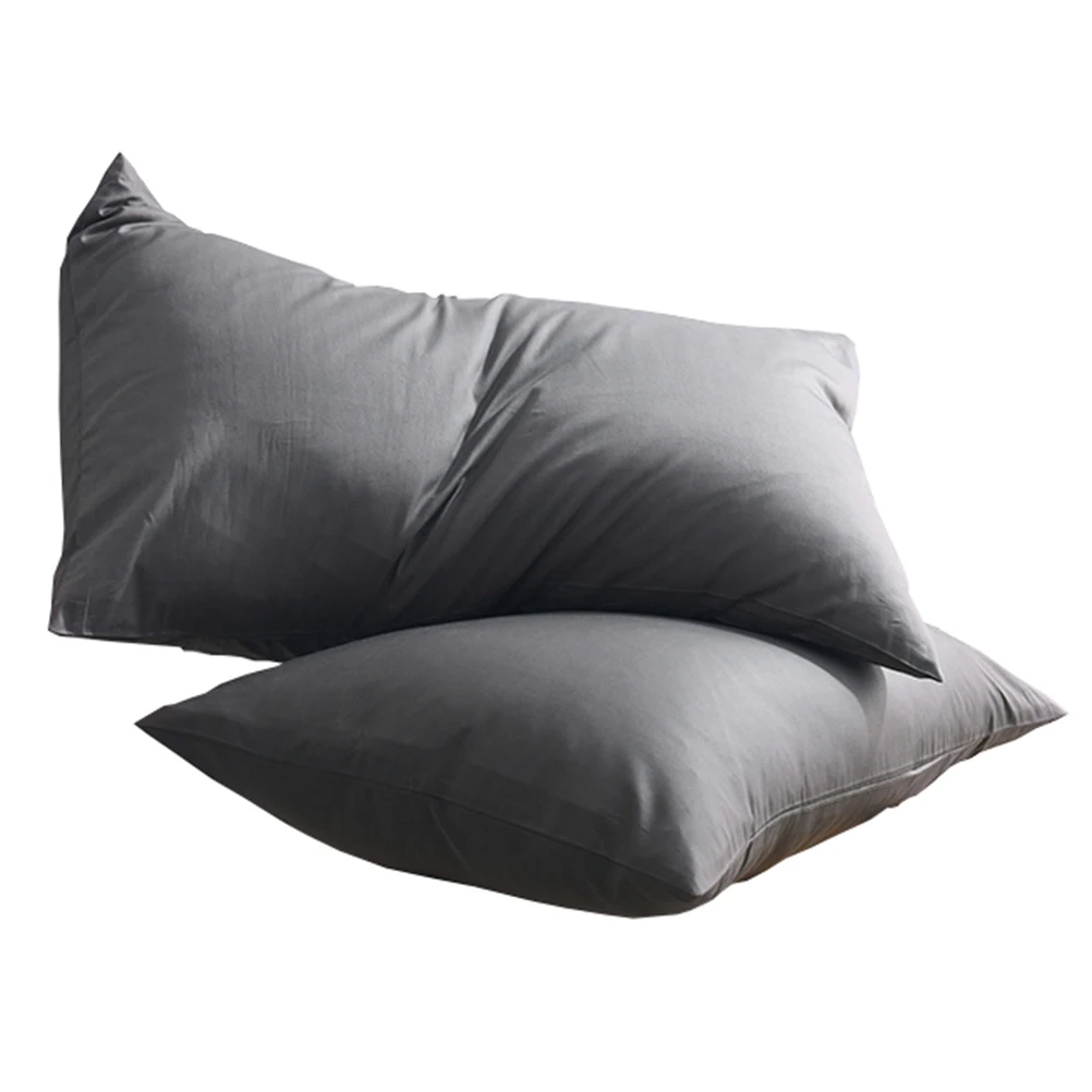 

Cotton Pillow Covers Soft Dark Grey Bedroom Home Decorative Case Washable Comfortable Modern Style