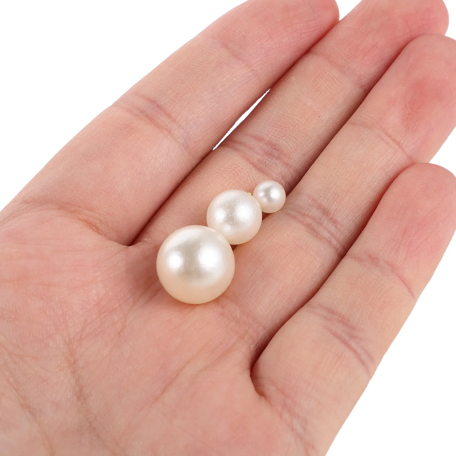 

500Pcs Vase Filler Pearls Faux Ivory 6Mm 10Mm 14Mm No Holes Floating Beads Wedding Table Scatter Centerpiece