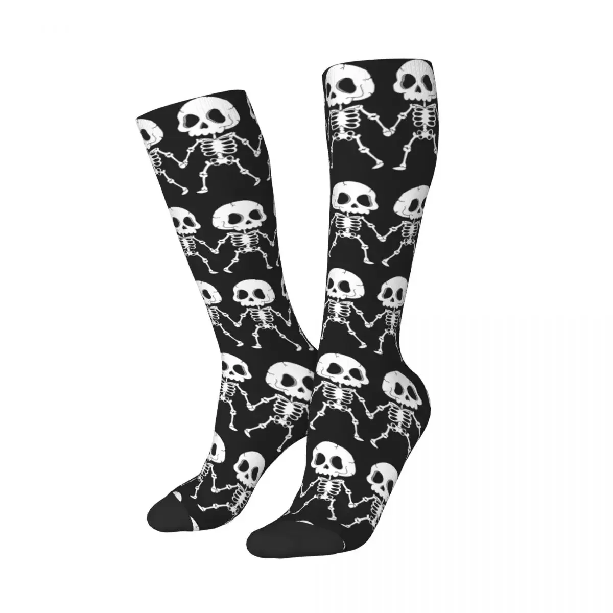 Casual Male Calf Length Socks Cute Skeleton Dance Cartoon Accessories Super Soft Trendy Skeleton Bones Skull Stockings  Gifts