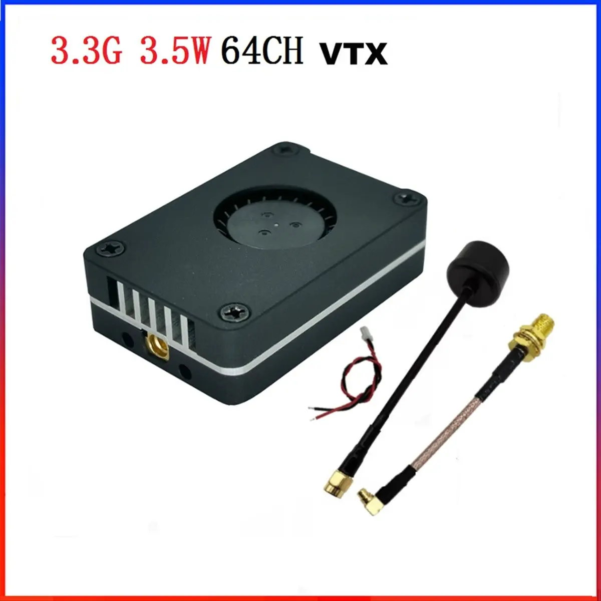 TCE VTX-F5 3.3G VTX 3.5W 64CH FPV Wireless Analog Image Transmission Transmitter Frequency Range 3060-3500MHz
