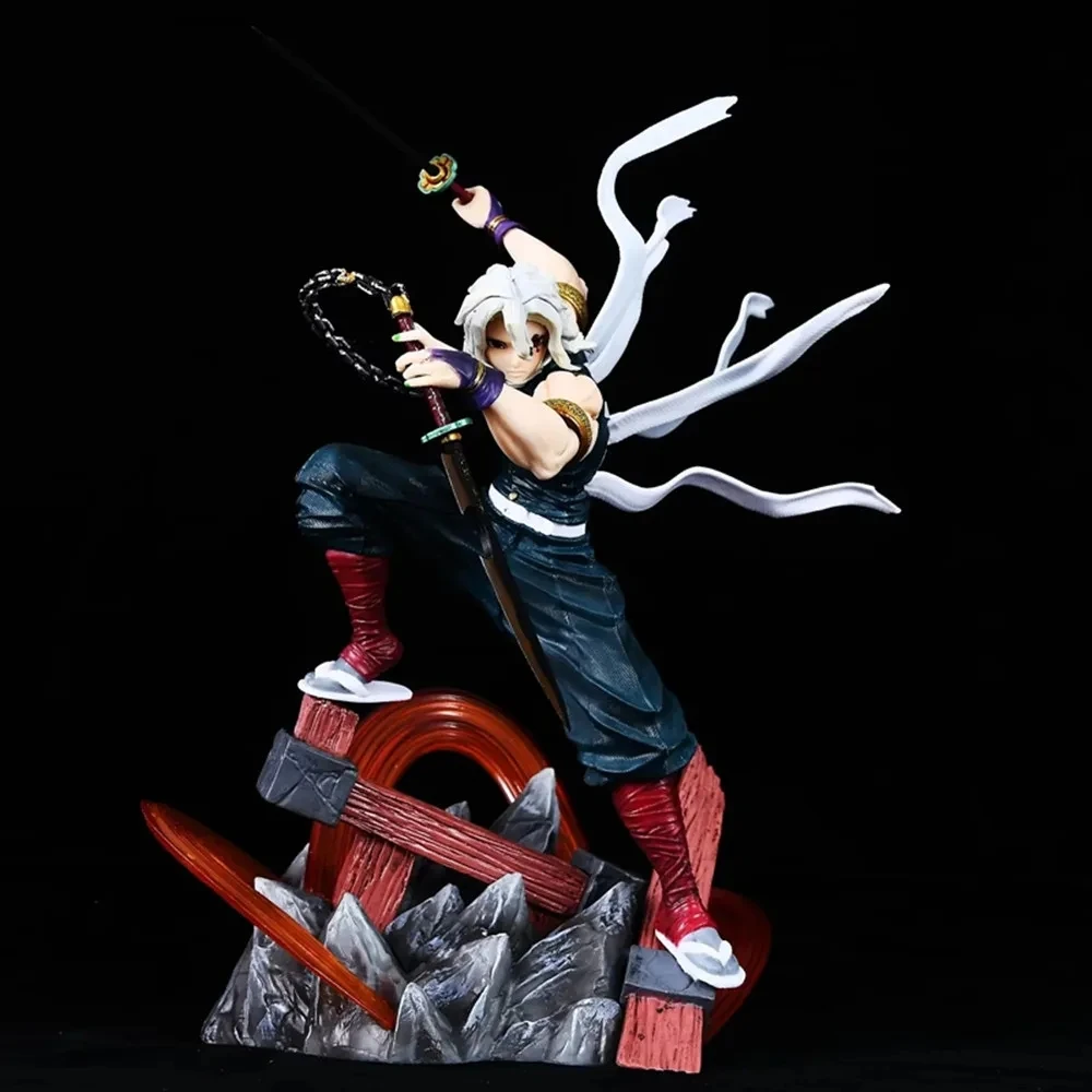 27cm Demon Slayer Uzui Tengen Anime Figures Kimetsu No Yaiba Yuukaku Hen Figure Pvc Figurine Statue Doll Collection Room Decora