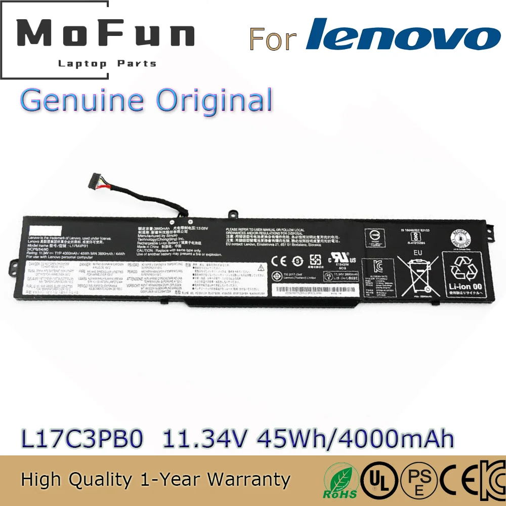 

Brand New Original L17C3PB0 11.34V 45Wh Laptop Battery for Lenovo IdeaPad 330G 330-15ICH 17ICH L17M3PB1