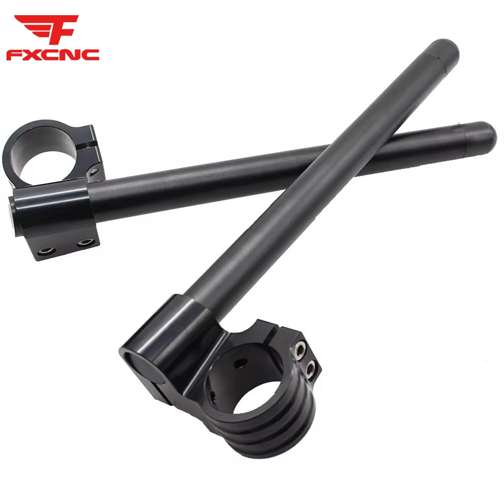 

For Suzuki Triumph Yamaha 50MM CNC Aluminum Motorcycle Riser Handlebar Clip-Ons Fork Handle Bars Clip ons Motorbike Handlebar