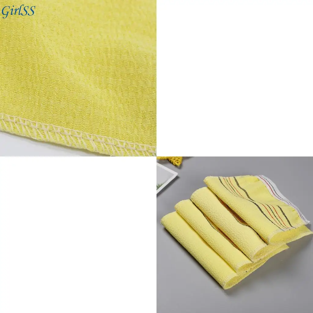 20Pieces Single Side Textured Bath Towels Hypoallergenics Polyester Travel Friendly Scrubbers T4MB