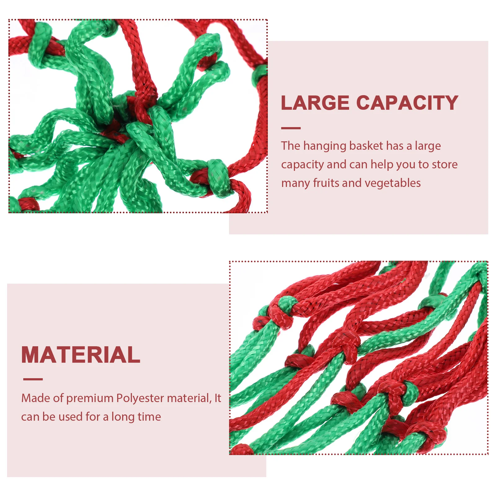 

10pcs Macrame Hanging Basket For Fruits Vegetables Storage Organizer Kitchen Wall Mounted Mesh Net Produce Holder Multi-Function