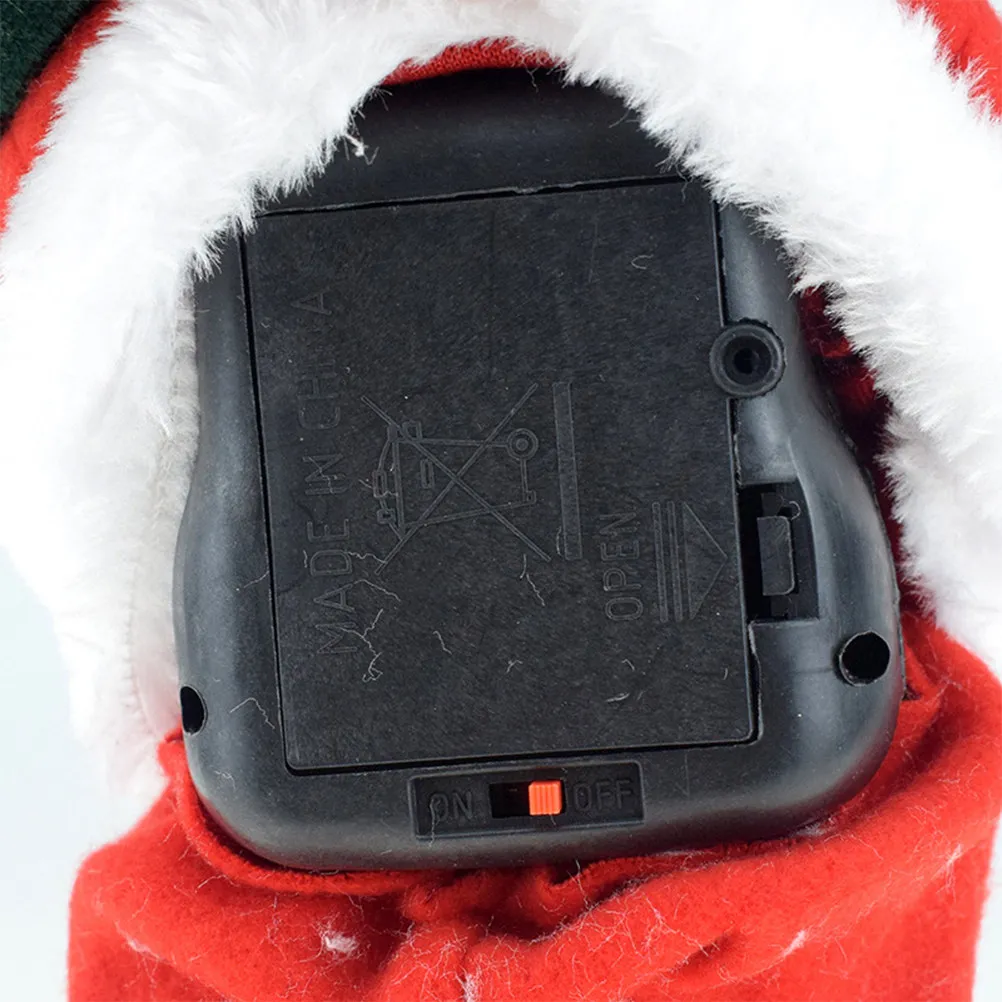 

Santa Claus Gift Bags Music Sound Electric Dancing Singing Christmas Animated Stuffed Decoration for Kids Holiday Fun