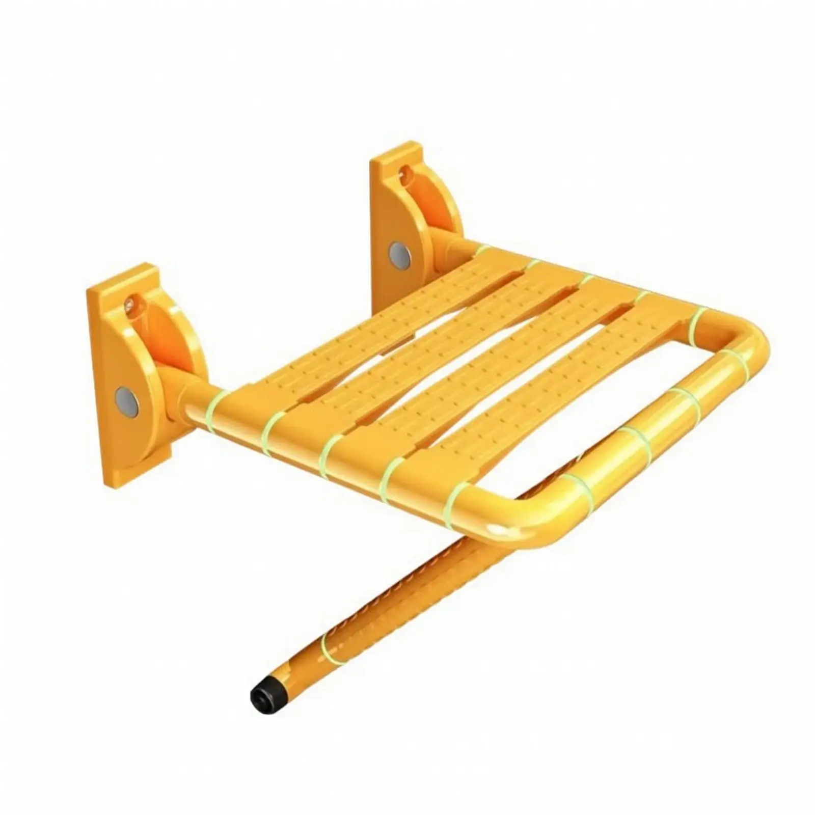 Folding Shower Chair for Disabled Elderly with Armrests Non Slip Bath Seat Wall Hanging Nylon Frame 200kg Load Capacity Safety